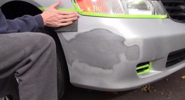 repair and painting of the bumper with your own hands 