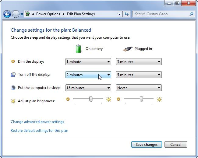 does not turn off the laptop through the start of windows 7