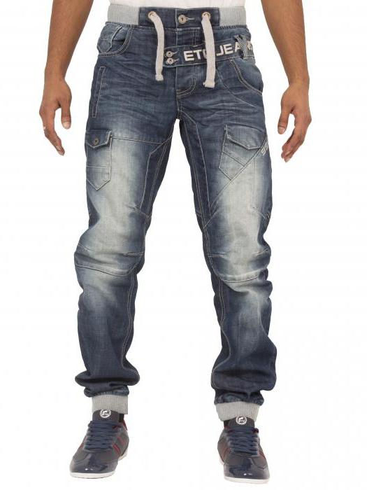 men's jeans on cuffs photo