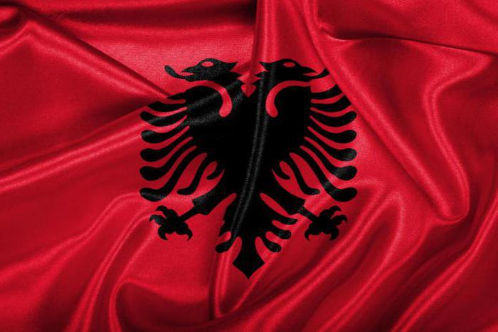 which is depicted on the flag of Albania